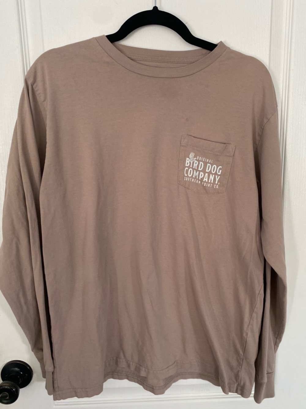 Southern Point Co. Long Sleeve Pocket Tee - Taupe